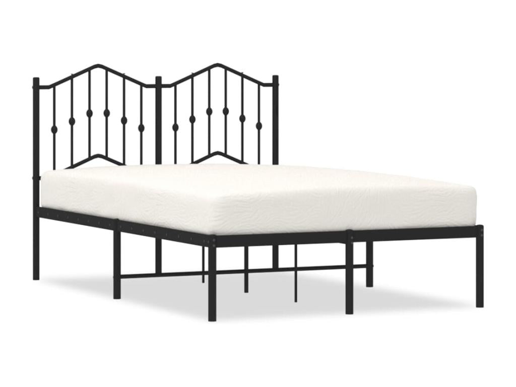 Metal bed frame with black headboard 120x190 12738FHOG