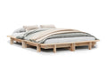 Bed frame without mattress 140x190 cm solid pine wood 62529WOIJ