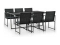 Black resin dining set 165x109x72 cm 02 0014820 27103VOHR