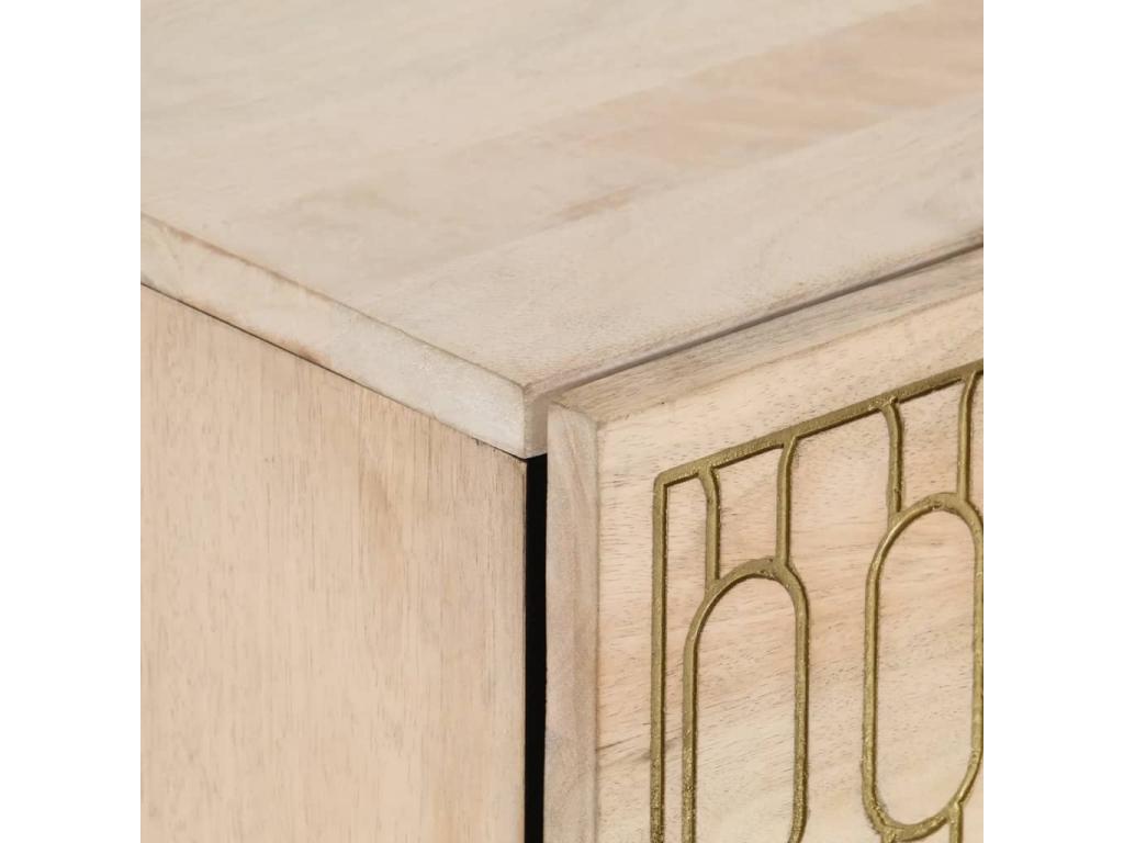 Bedside table 50x33x60 cm solid mango wood 82163GVSG