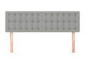 2-Piece Headboard Set, Light Grey, 72x5x78/88 cm, Fabric, 49667VTGJ