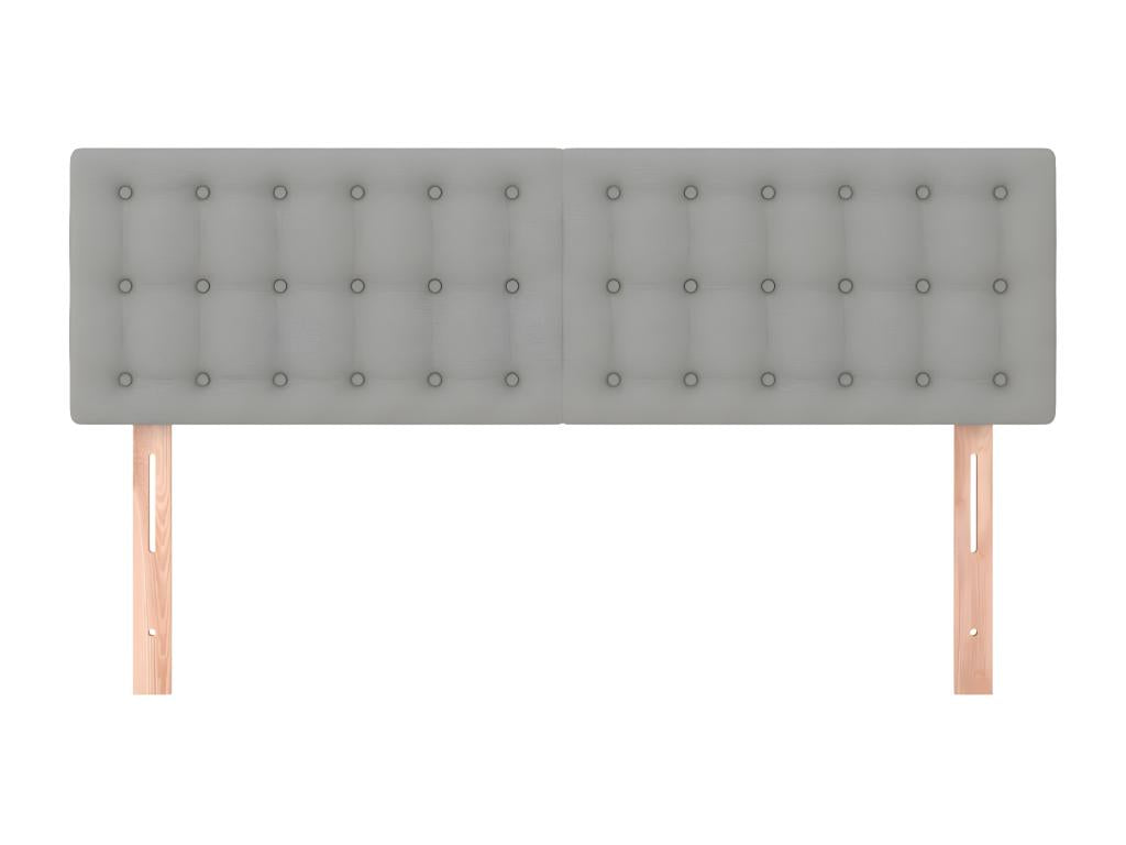 2-Piece Headboard Set, Light Grey, 72x5x78/88 cm, Fabric, 49667VTGJ