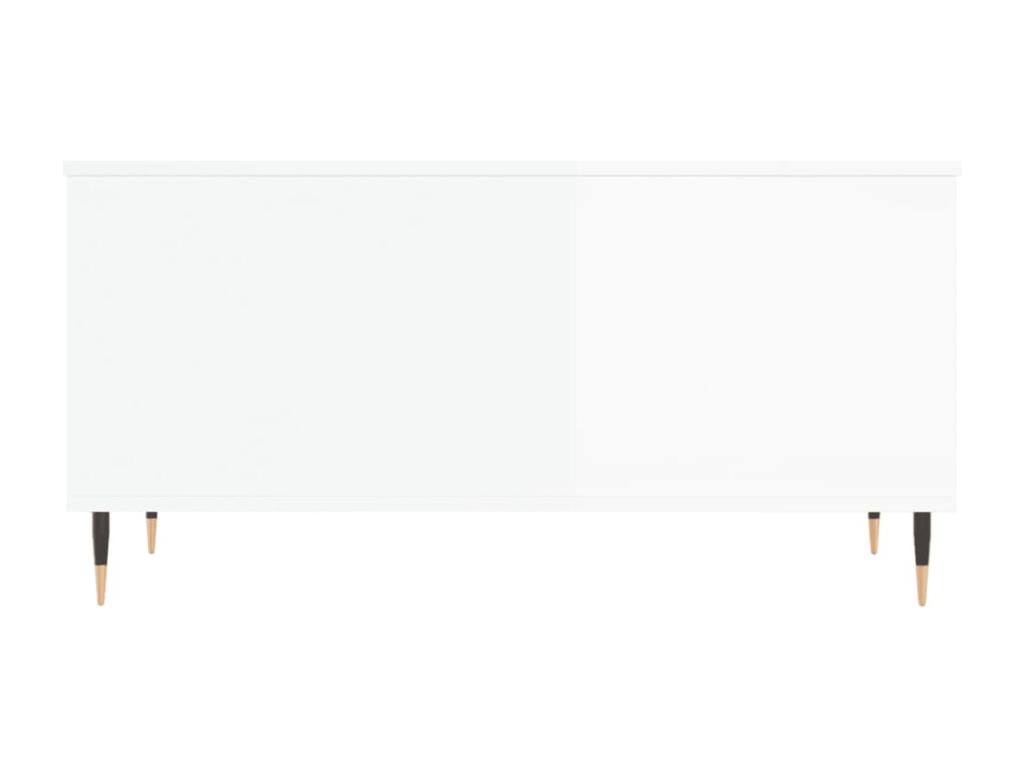 Coffee table, glossy white, 90x44.5x45 cm, engineered wood, 15148NIVV