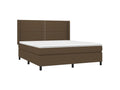 Nidchicshop bed base with mattress, dark brown, 180x200 cm, 87936LIGQ