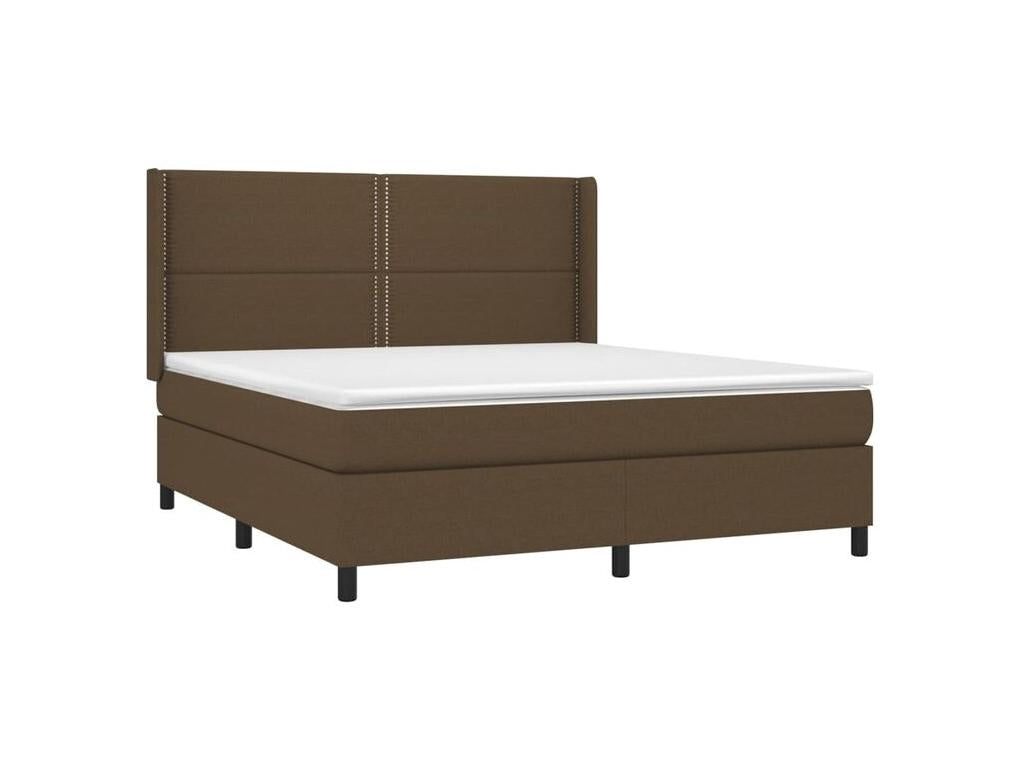 Nidchicshop bed base with mattress, dark brown, 180x200 cm, 87936LIGQ