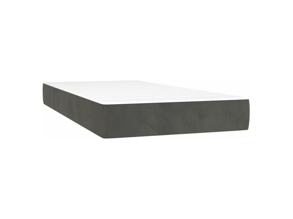 Nidchicshop bed base and mattress, Dark Grey 200x200 Velvet 29700KTRX