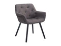 Chairs with armrests - Fabric / Black - Dark Grey - Nidchicshop 65480BMPV