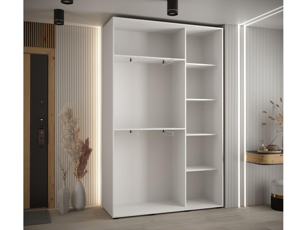 Calmetop 3 Sliding Door Wardrobe 235.2/150/45 3 Doors White/Calmetop/Silver 90523HWFU