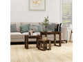 Nesting tables, 3 pieces, Smoked Oak, Engineered Wood 80868ANSC