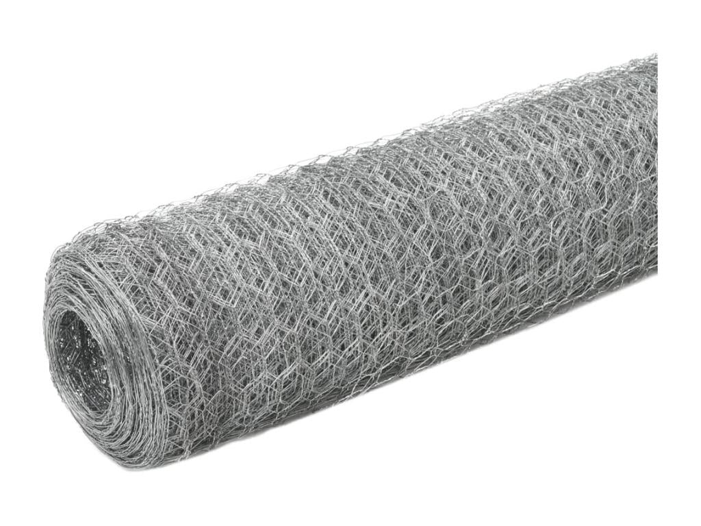 Aviary wire mesh, galvanized steel, 25x1.2 m, silver, 78949GRTW