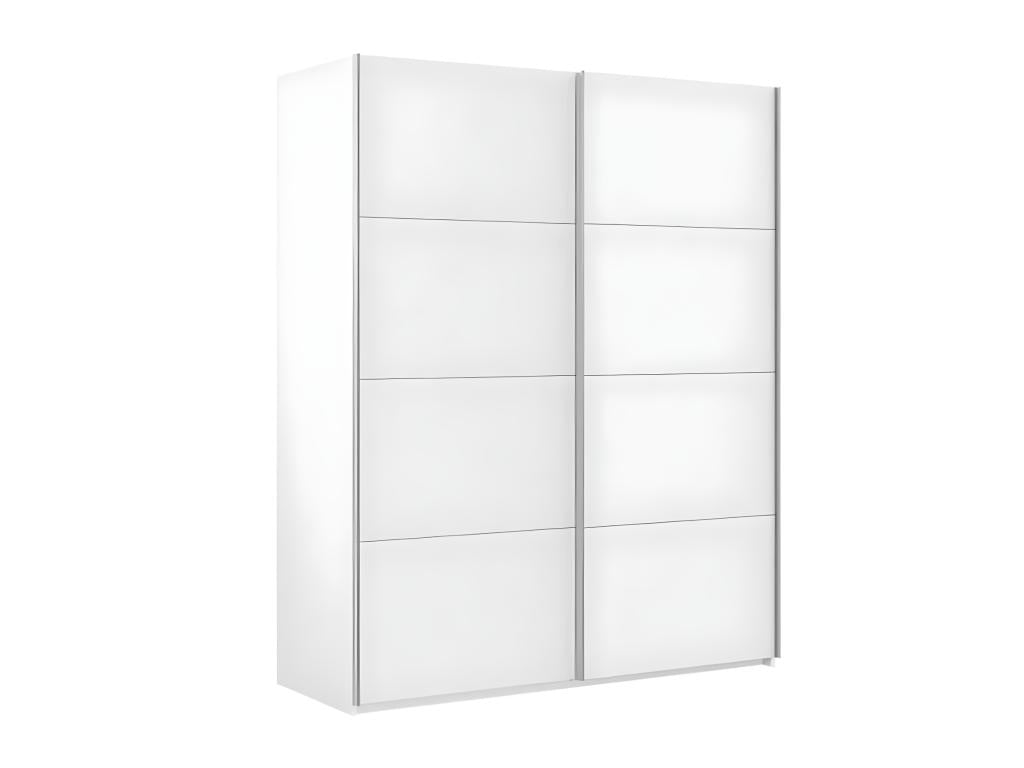 Wardrobe with 2 sliding doors, white, Nidchicshop - Length 150 x Depth 60 x Height 200 cm 61272IQRX