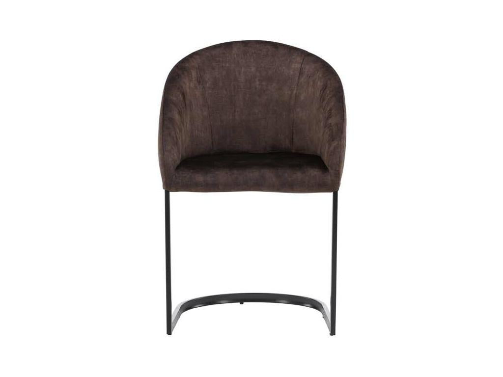 Evening dining chair with dark brown armrests 95027YGVL