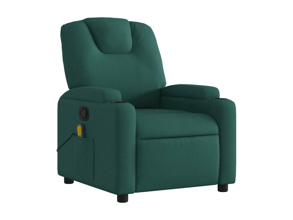 Dark Green Fabric Reclining Massage Chair 49675YBTJ