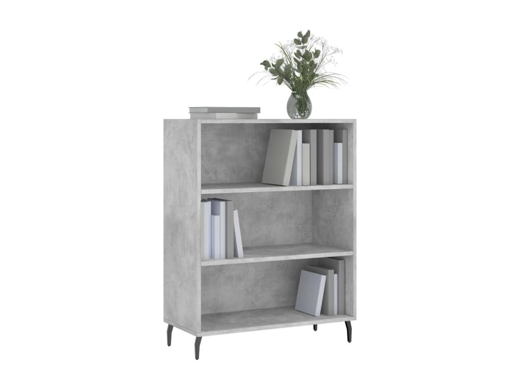 Concrete grey shelving unit 69.5x32.5x90 cm engineered wood 13281BWSG