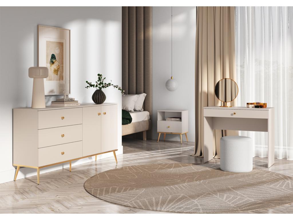 Dressing table - with drawer - 100 cm - beige - Nidchicshop 19671RDMG