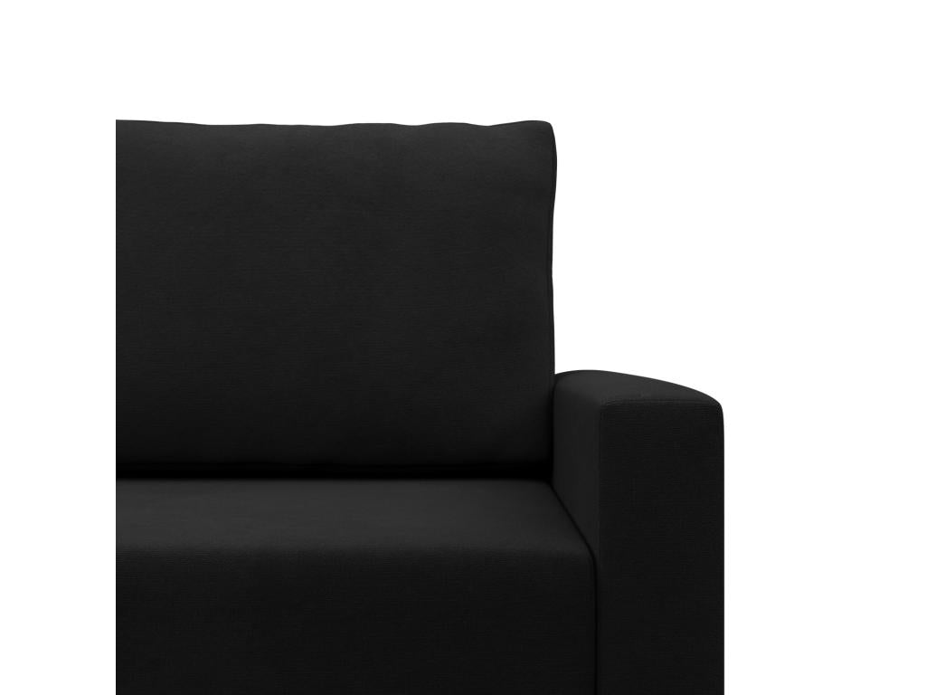 Right Corner Sofa with Sleeping Function, Reversible Cushion, Black 96140LXXR