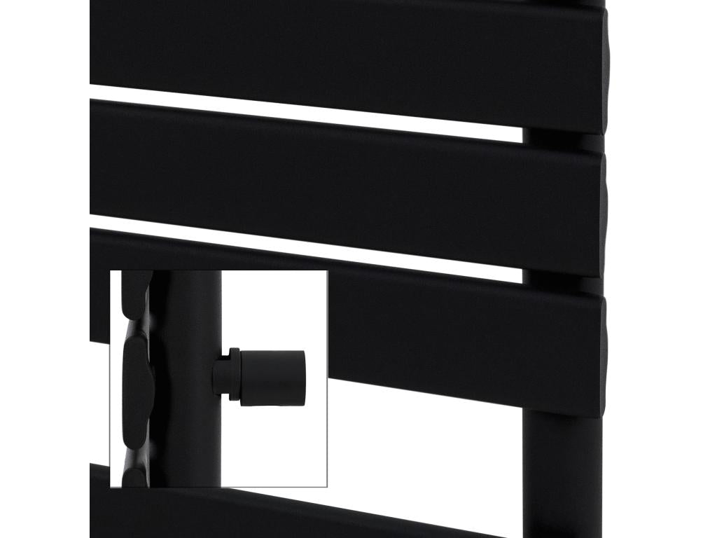 Steam Bathroom Radiator 500x800 mm Black Designer Radiator with Connection 11734EGBM