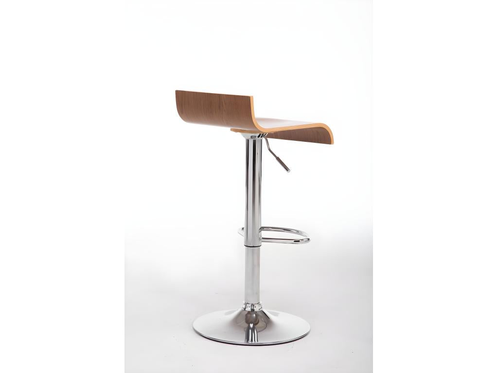 Bar stools - Wood / Chrome-plated metal - Walnut - Wood 13330SEAK