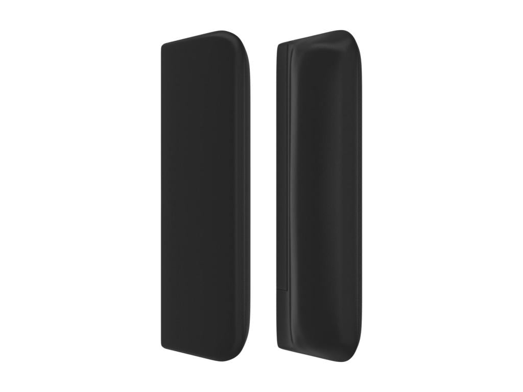 Headboard with wings, black, 147x16x78/88 cm, faux leather, 27491AHGE