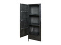 Nidchicshop high sideboard with 2 doors and 2 drawers in solid black mango wood and metal 14167OOEJ