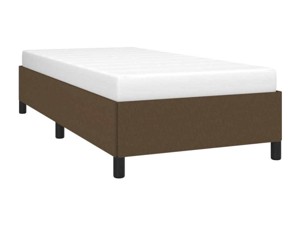 Dark Brown Bed Frame 100x200 cm Fabric 18146USTI