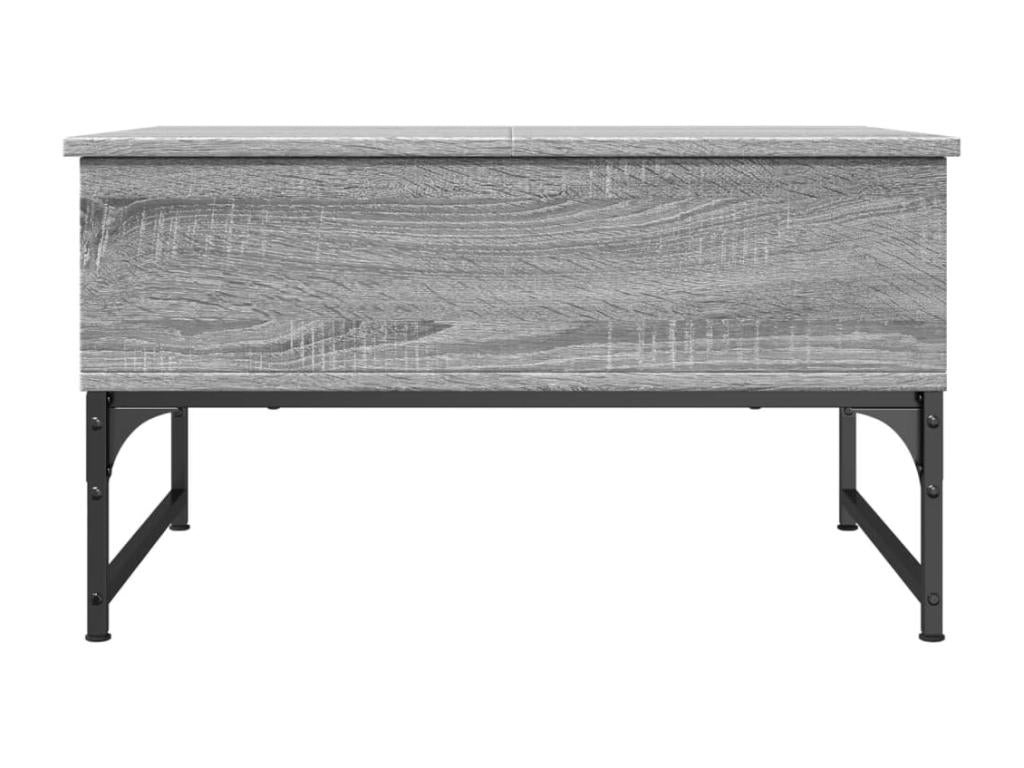 Nidchicshop coffee table, grey, 70x50x40 cm, engineered wood and metal, 76911TBDD