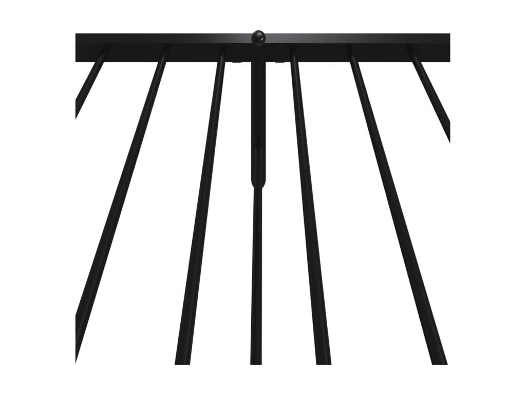 Metal bed frame with headboard and footboard, black, 107x203 cm, 97559ZBBI