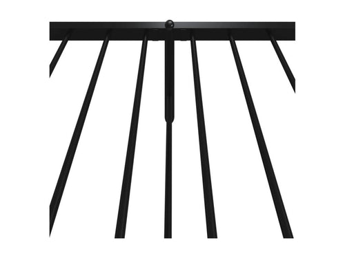 Metal bed frame with headboard and footboard, black, 107x203 cm, 97559ZBBI