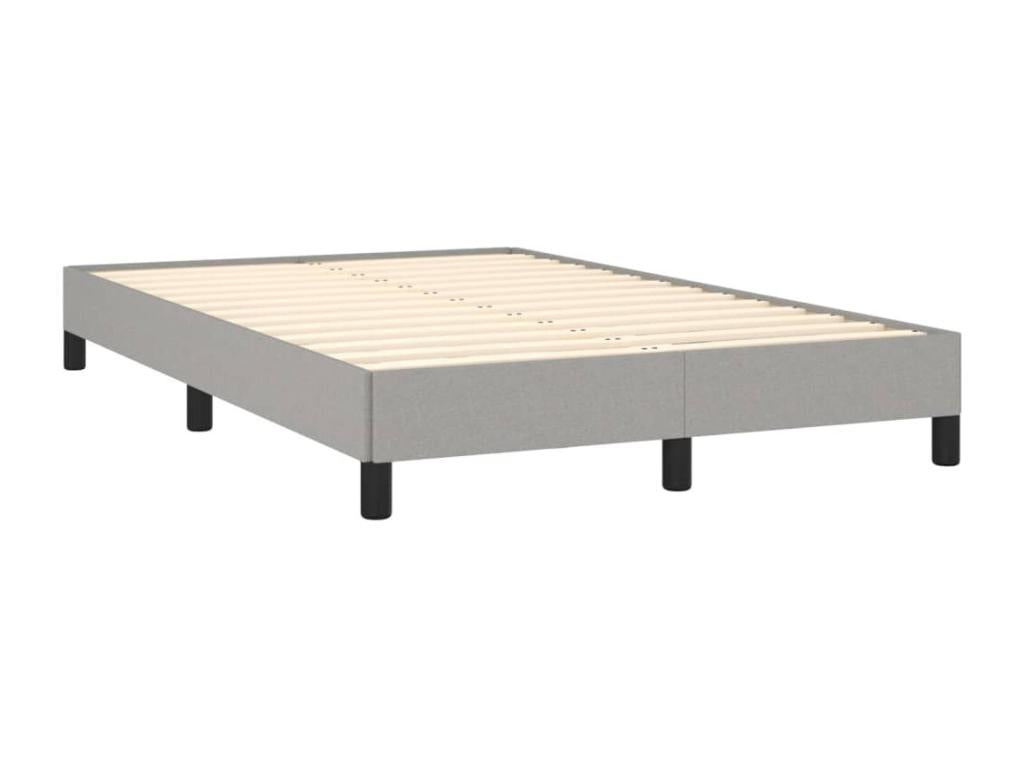 Calmetop bed base and light grey mattress 120x190 fabric 31252BQLZ