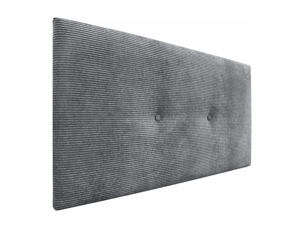 Nidchicshop Plain Corduroy Headboard with Buttons 160x50 cm for 150/160 cm Beds - Dark Grey 77412IMZI