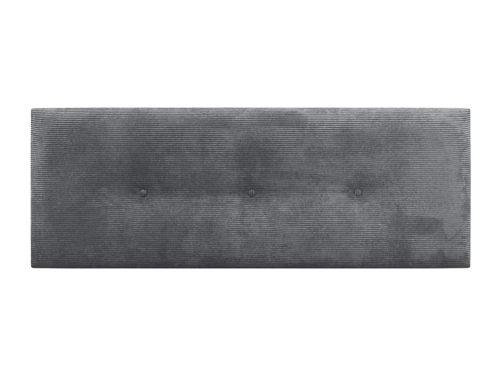 Nidchicshop Plain Corduroy Headboard with Buttons 160x50 cm for 150/160 cm Beds - Dark Grey 77412IMZI