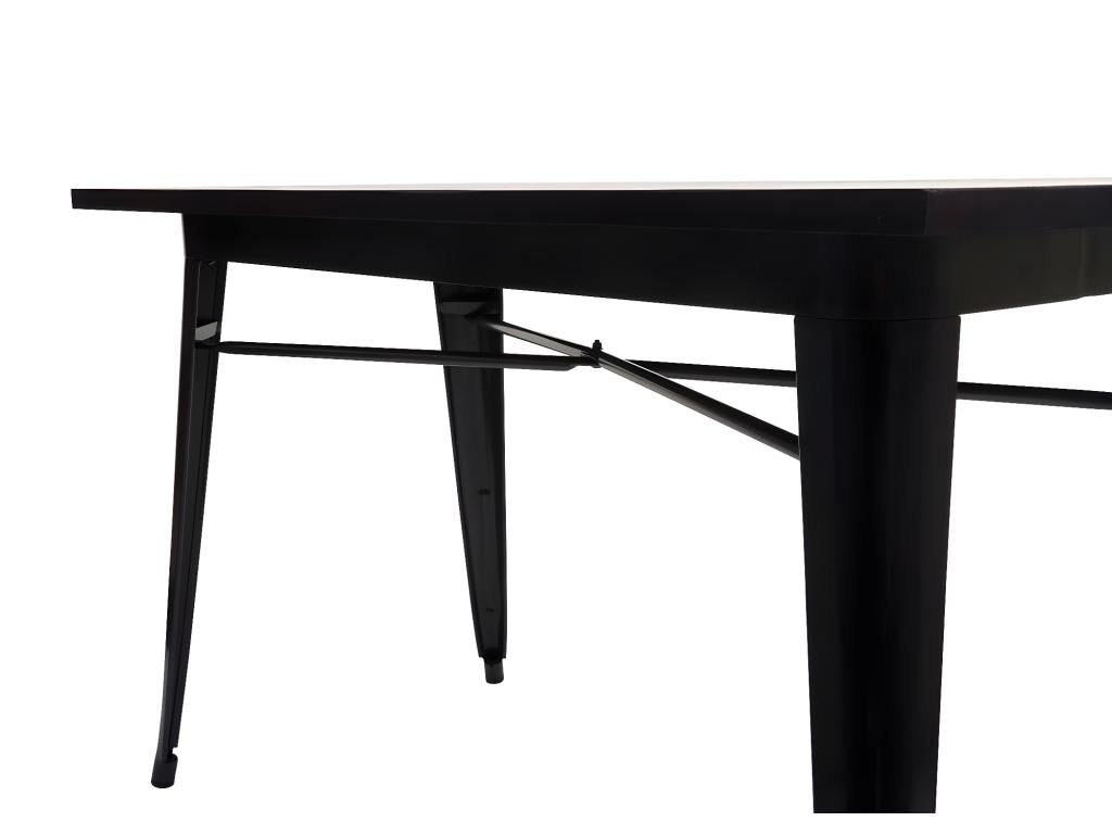 Nidchicshop-H10a dining table, elm wood, black-brown, 120x60 cm, 46391IHGH