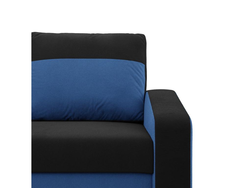 Lounge chair for the living room, black and dark blue, 51619HYDA