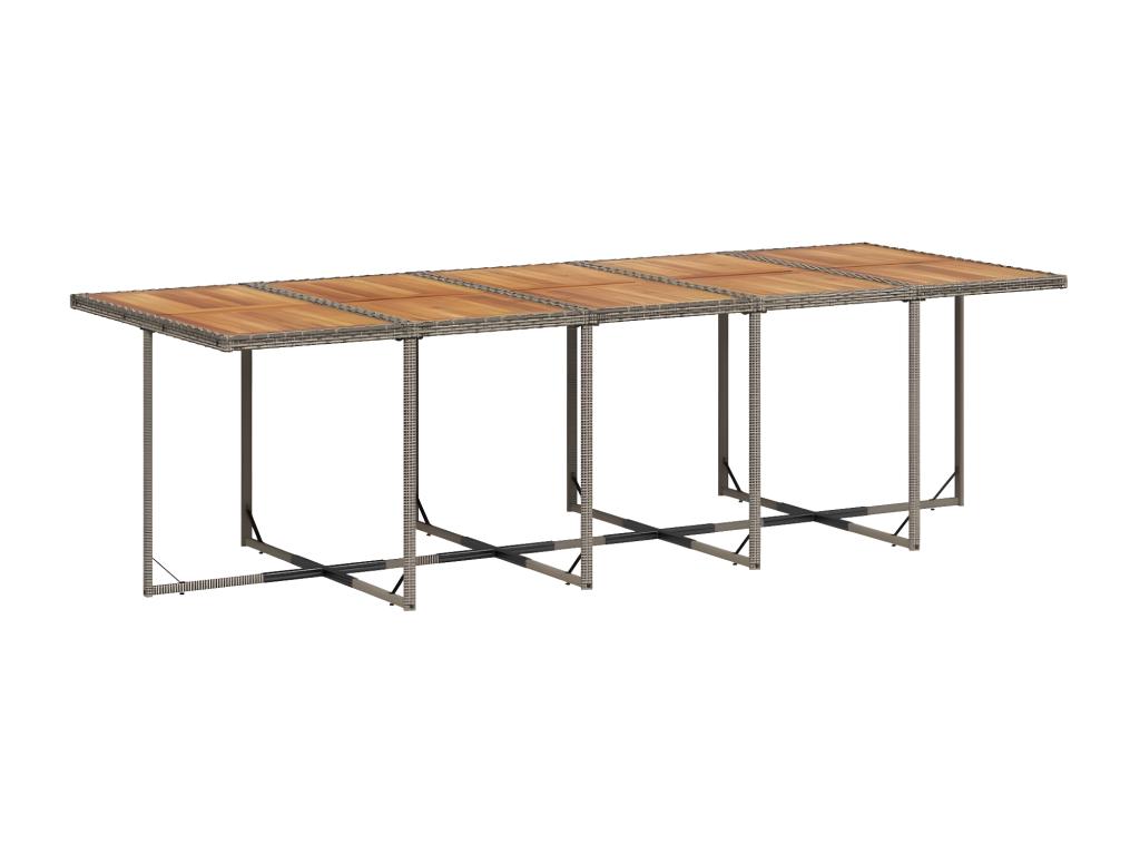 15-piece garden dining set with grey resin wicker cushions 93988IPDS