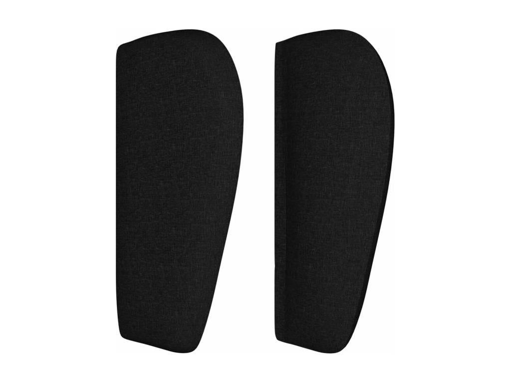 Headboard with wings, black, 103x23x78/88 cm, fabric, 68833AZRK