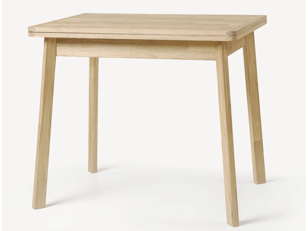 Small extendable table in bleached solid oak, Nidchicshop, 90-130cm, 52075VQFK