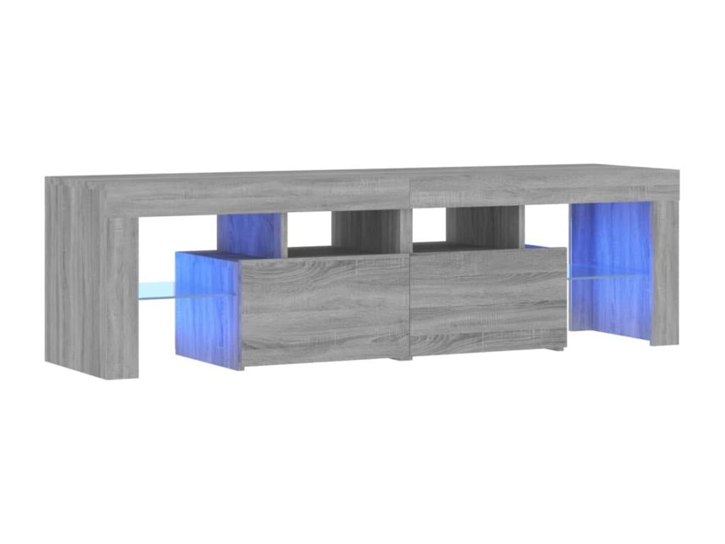 TV stand with Nidchicshop LED lights, grey, 140x36.5x40 cm, 62937BKJI