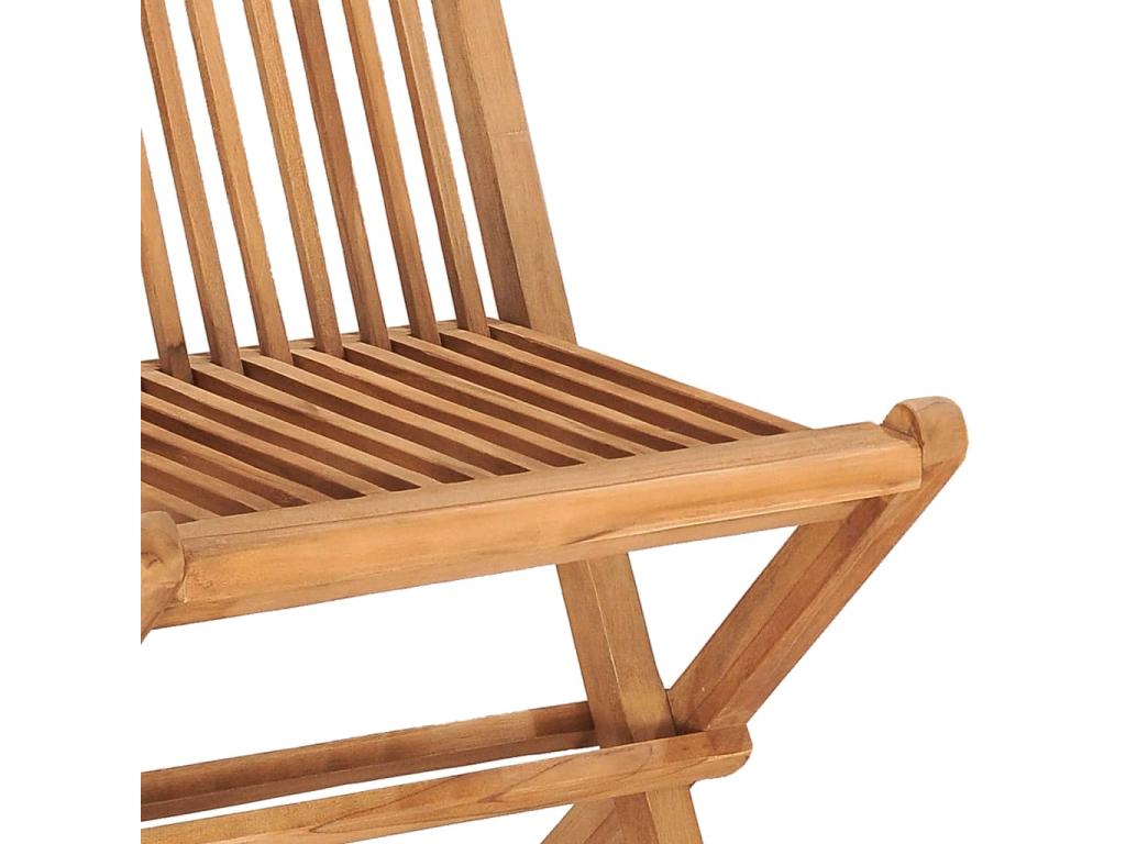 Folding outdoor dining set with cushion, 3 pieces, teak, 21144USUU