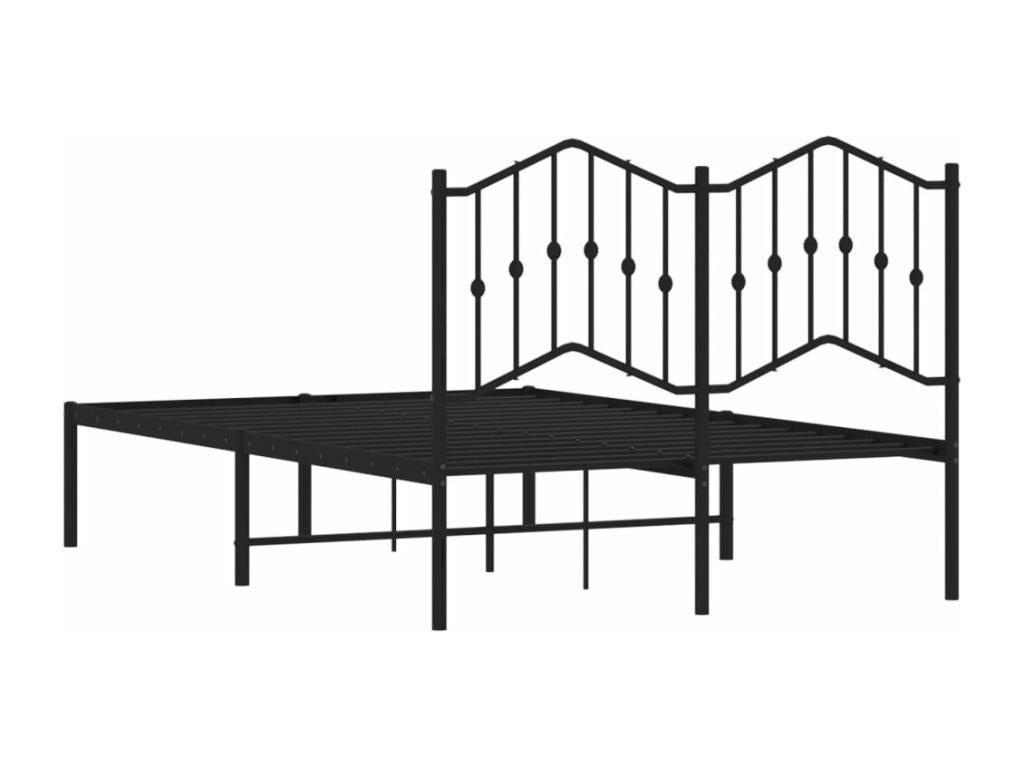 Metal bed frame with black headboard 120x190 12738FHOG