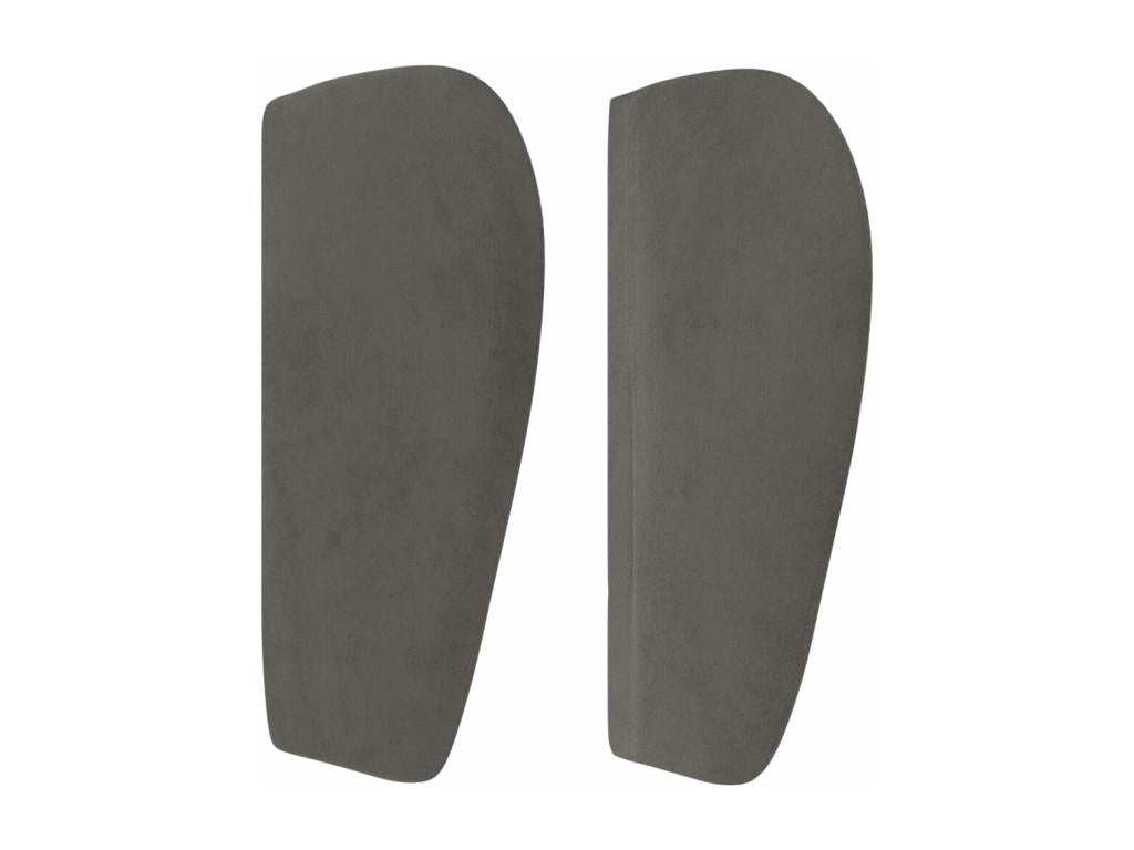 Headboard with wings, Dark Grey, 147x23x78/88 cm, Velvet, 66757JEAC