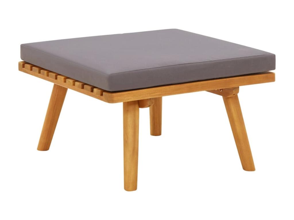 Garden footrest with cushion, 60x60x29 cm, wood, Nidchicshop 35089ZTSP