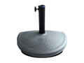 Half Parasol Base for Balcony, Cement, Grey - Length 46 x Depth 28 x Height 7 cm 45374AOGE