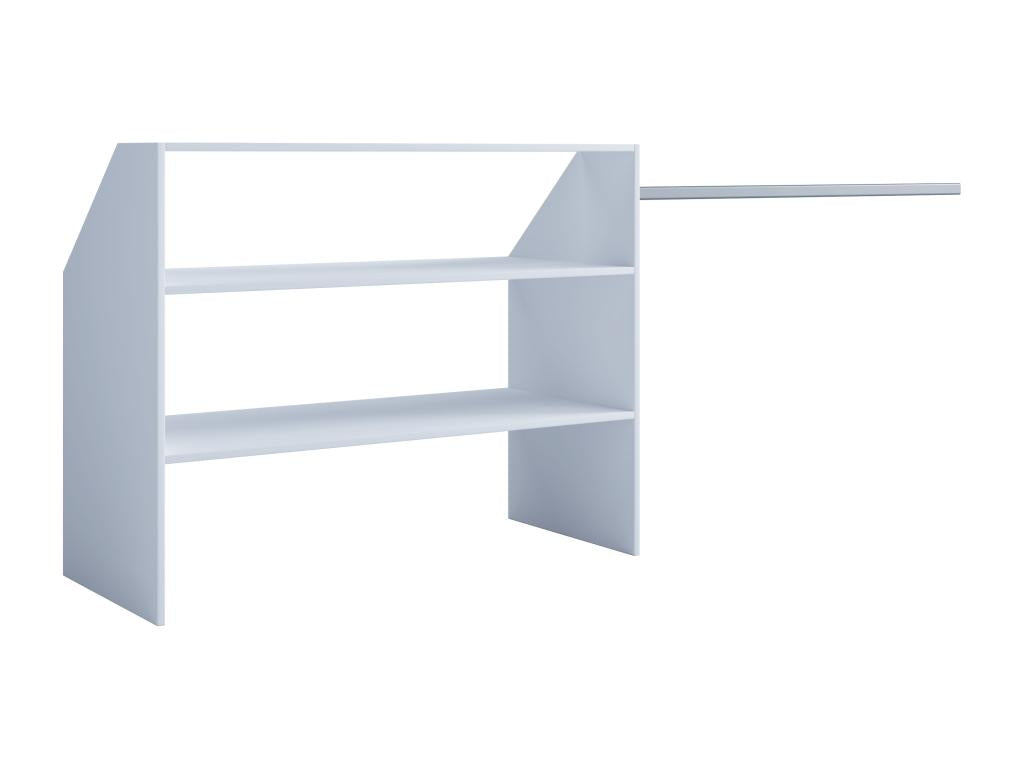 Calmetop Wooden Open Wardrobe Walk-in Closet Penthouse Shelf Calmetop White 06347XPWY