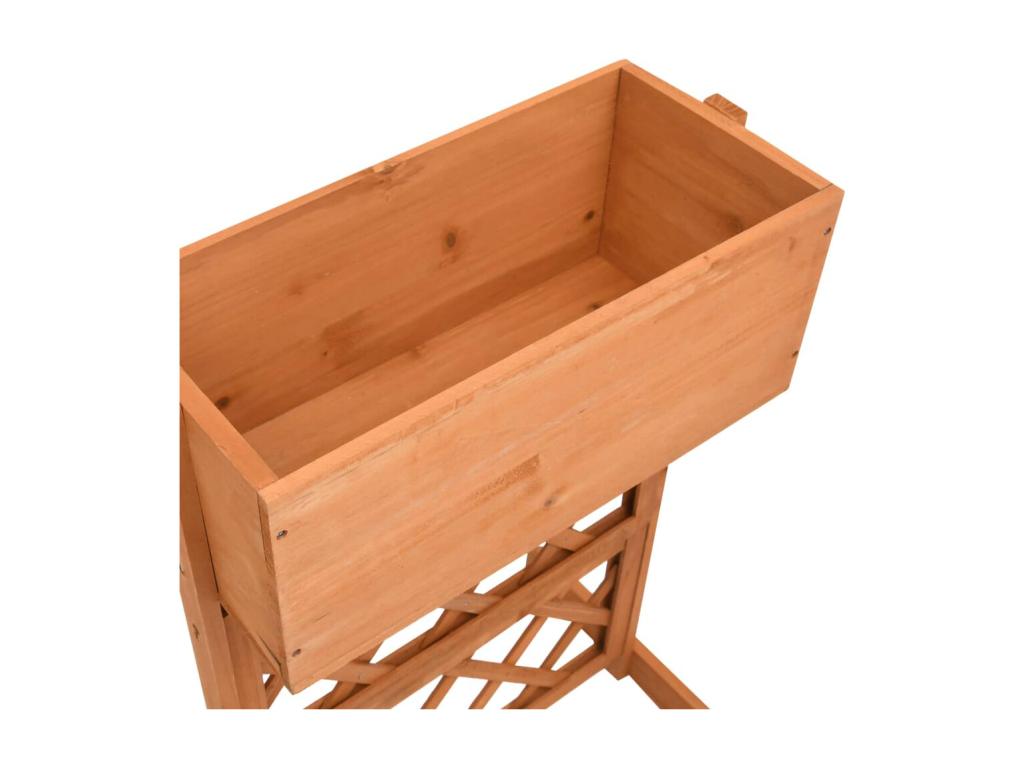 Brown wooden trellis planter 45x30x74 cm 02 0000877 32206HJQP