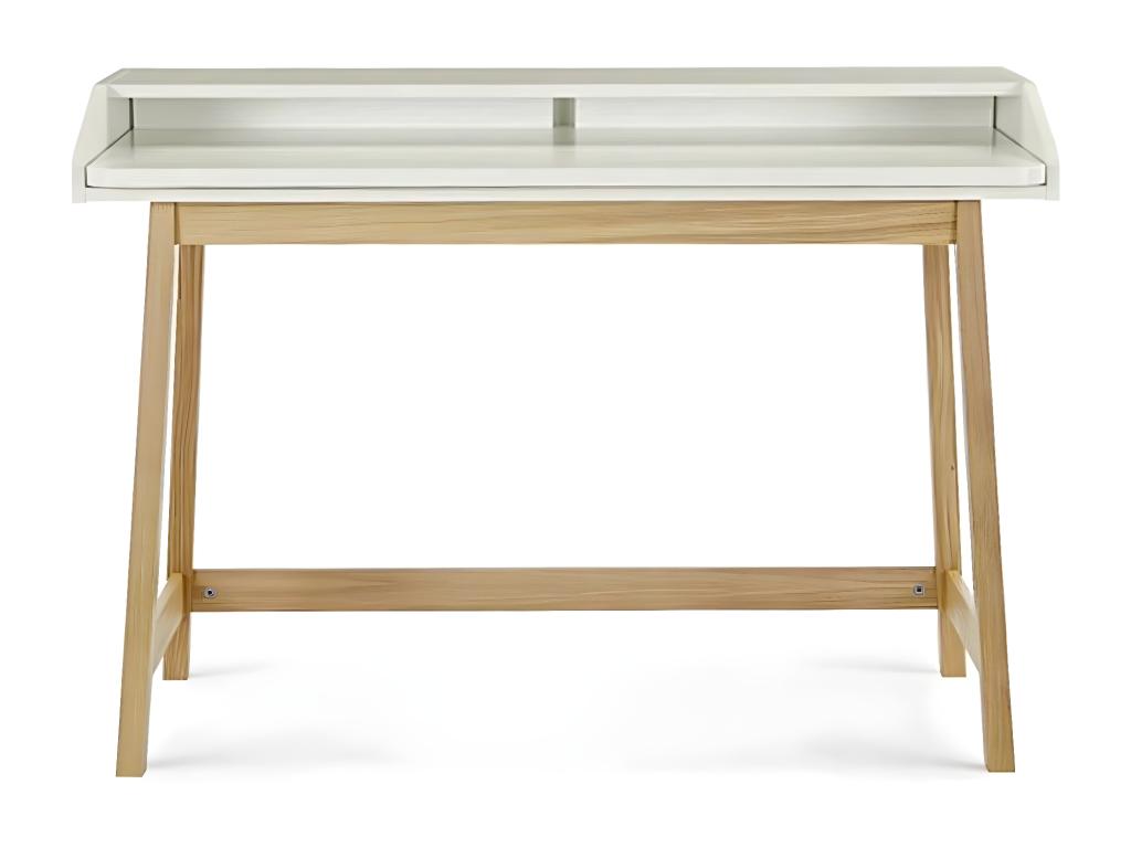 St Calmetop Designer Desk with Sliding Top, 116cm Oak/White 11734WZEI