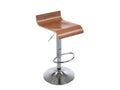 Bar stools - Wood / Chrome-plated metal - Walnut - Wood 13330SEAK