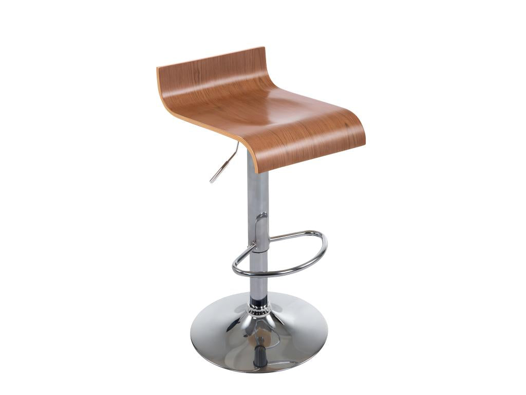 Bar stools - Wood / Chrome-plated metal - Walnut - Wood 13330SEAK