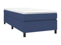 Upholstered bed base with mattress, blue, 100x200 cm, fabric, 25419OAYI