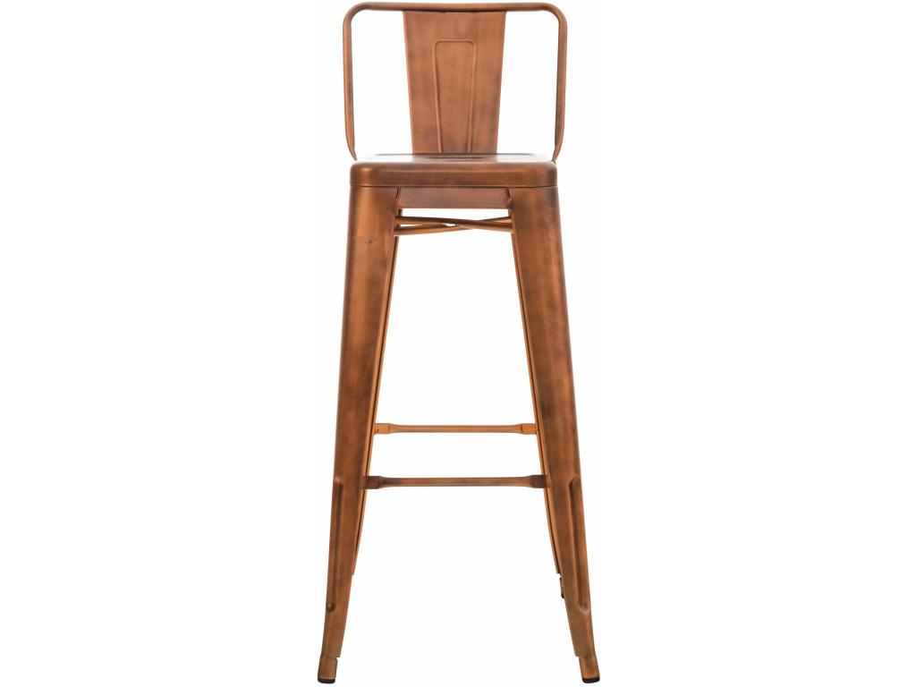 Set of 2 copper metal stools 44x43x96 cm 10 0001008 67633HWOK