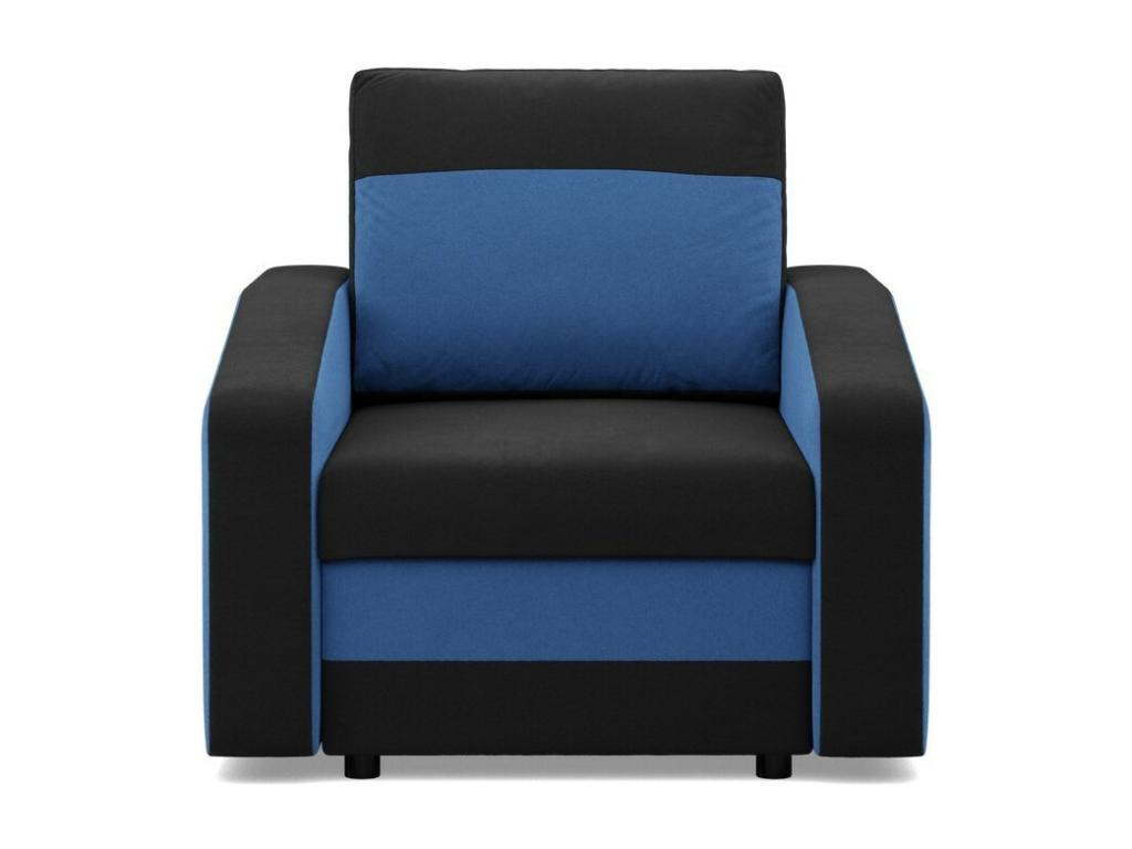 Lounge chair for the living room, black and dark blue, 51619HYDA